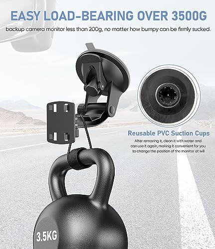 PixelMan Upgraded Backup Camera Monitor Mount for Vehicle