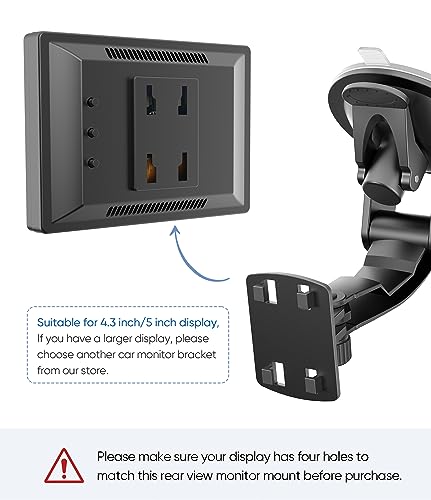 PixelMan Upgraded Backup Camera Monitor Mount for Vehicle