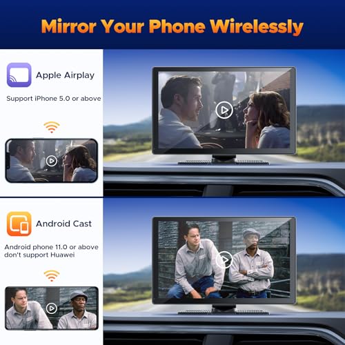 9" Wireless Carplay Screen with 2.5K Dash Cam