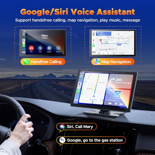 9" Wireless Carplay Screen with 2.5K Dash Cam
