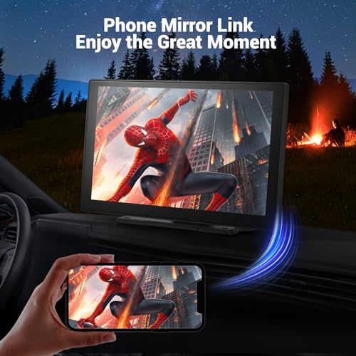 Wireless Carplay Touchscreen with Dash Cam, GPS Navigation