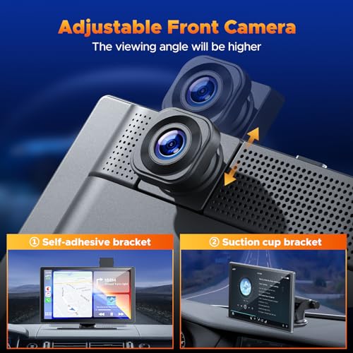 9" Wireless Carplay Screen with 2.5K Dash Cam