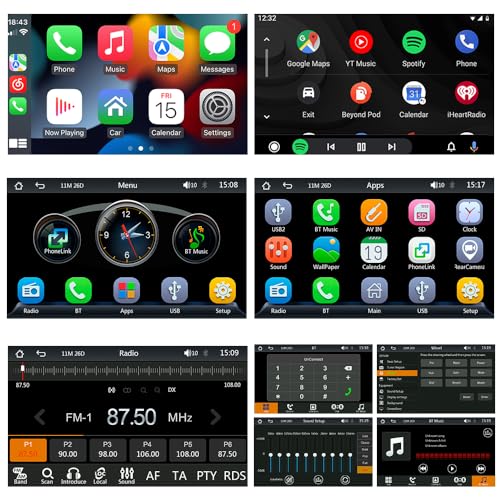 Wireless Apple CarPlay/Android Auto Double Din Car Stereo