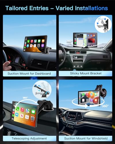 Wireless Carplay Touchscreen with 4K Dash Cam (9 inches)