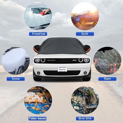 kayme Half Car Cover - Waterproof, Sun Protection, 3XL