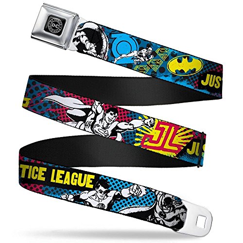 Justice League Seatbelt Belt by Buckle-Down