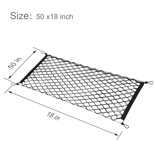 Durable 50x18" Truck Bed Cargo Net - Securely Manage Cargo