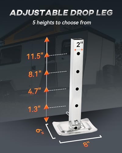FZZD 8000 lbs Adjustable Drop Leg Trailer Jack