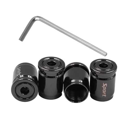 Anti-Theft Stainless Car Tire Valve Stem Caps (Black)