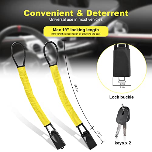 Universal Anti-Theft Steering Wheel Lock Strap for Vehicles