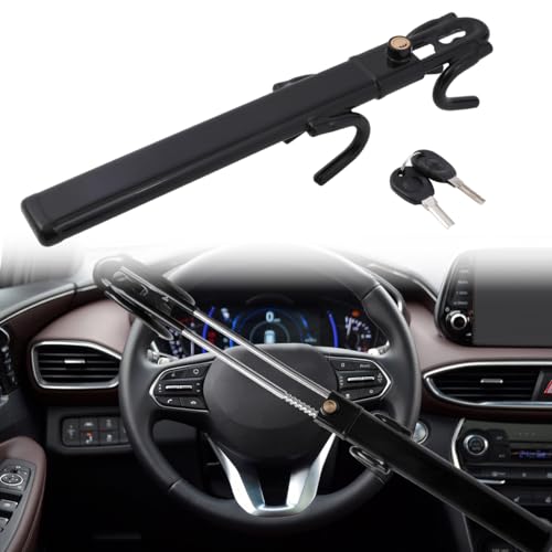 Universal Adjustable Steering Wheel Lock Anti-Theft Device - Black