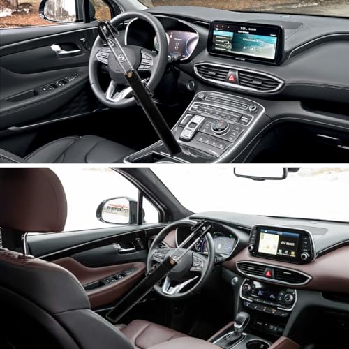 Universal Adjustable Steering Wheel Lock Anti-Theft Device - Black
