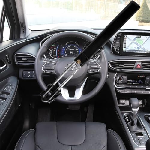 Universal Adjustable Steering Wheel Lock Anti-Theft Device - Black