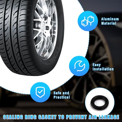 Anti-Theft Stainless Car Tire Valve Stem Caps (Black)