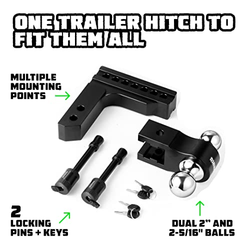 Rhino USA Heavy Duty Adjustable Trailer Hitch