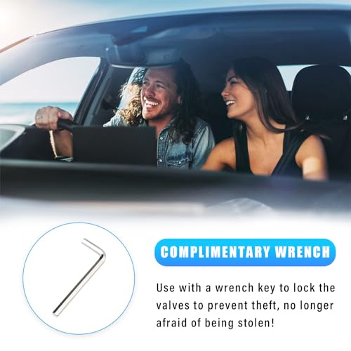 Anti-Theft Stainless Car Tire Valve Stem Caps (Black)