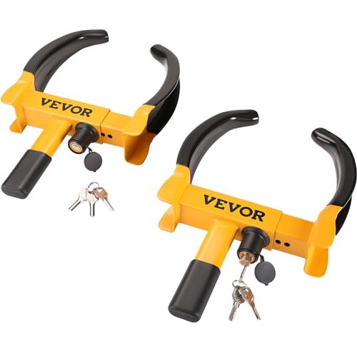 VEVOR Universal Wheel Clamp Lock Set, Heavy-Duty Steel