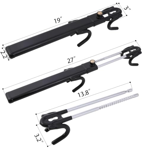 Universal Adjustable Steering Wheel Lock Anti-Theft Device - Black