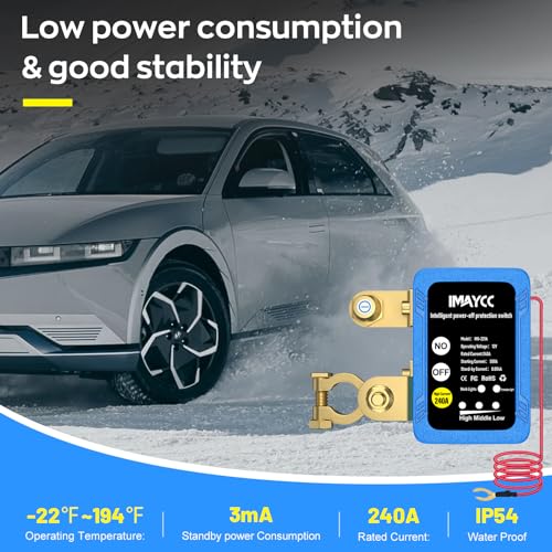 IMAYCC Remote Car Battery Kill Switch, 12V 240A
