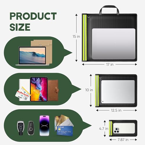 3 Pack Faraday Bags for Phones, Laptops, Tablets