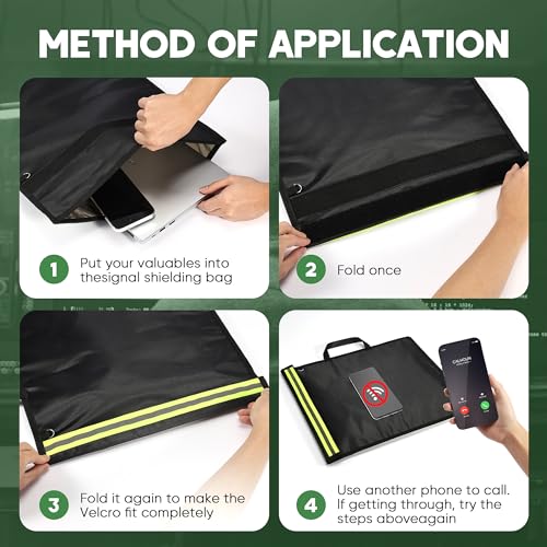 3 Pack Faraday Bags for Phones, Laptops, Tablets