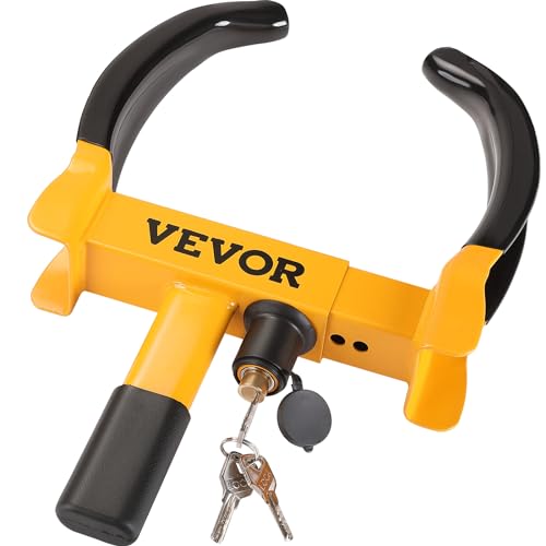 VEVOR Universal Wheel Clamp Lock Set, Heavy-Duty Steel