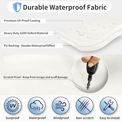 Waterproof Dual Axle RV Tire Covers - 2 Packs (27"-30" Diameter)