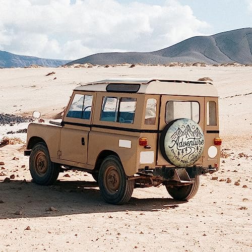 Adventure Awaits 15in Tire Cover for Off-Road Vehicles