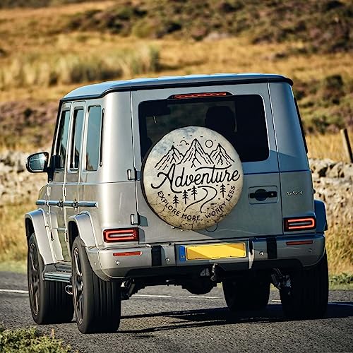 Adventure Awaits 15in Tire Cover for Off-Road Vehicles