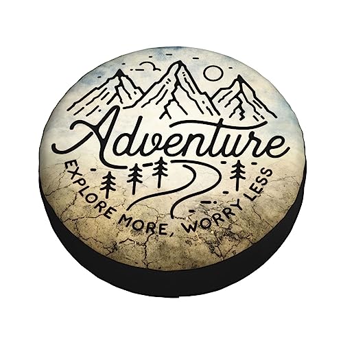 Adventure Awaits 15in Tire Cover for Off-Road Vehicles