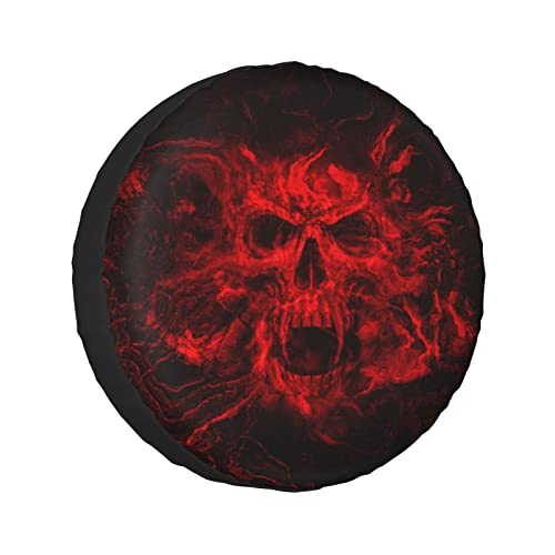 Red Skull Universal Fit Spare Tire Cover (14-17 Inch)