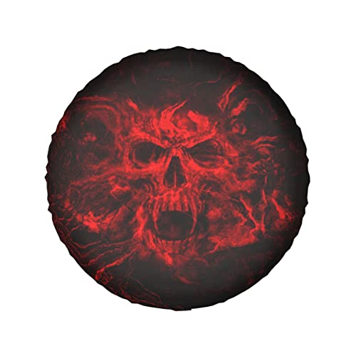 Red Skull Universal Fit Spare Tire Cover (14-17 Inch)