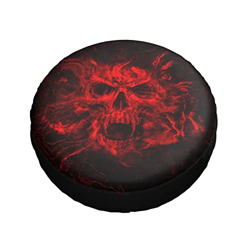 Red Skull Universal Fit Spare Tire Cover (14-17 Inch)