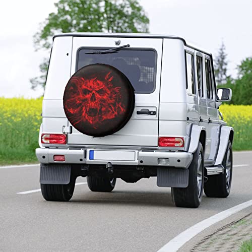 Red Skull Universal Fit Spare Tire Cover (14-17 Inch)