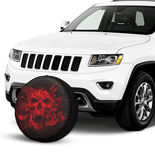 Red Skull Universal Fit Spare Tire Cover (14-17 Inch)