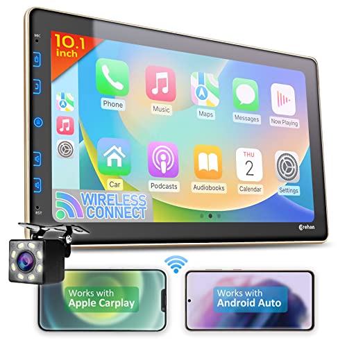 10" Touchscreen Car Stereo with Wireless Carplay/Android Auto