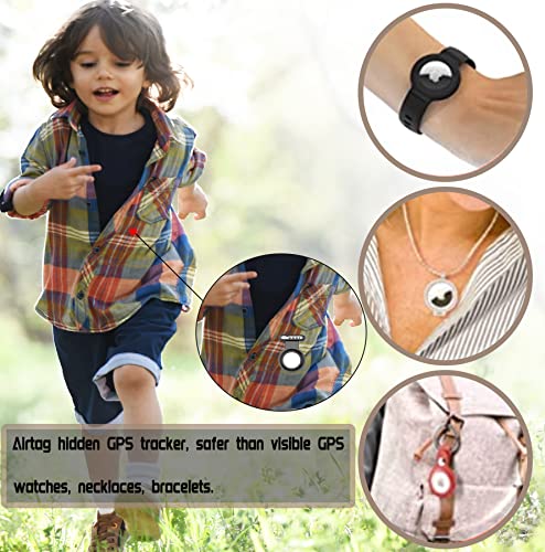 Kid-Friendly Apple Airtag Holder: 4-Pack GPS Tracker