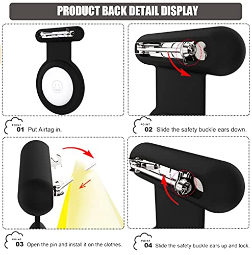 Kid-Friendly Apple Airtag Holder: 4-Pack GPS Tracker