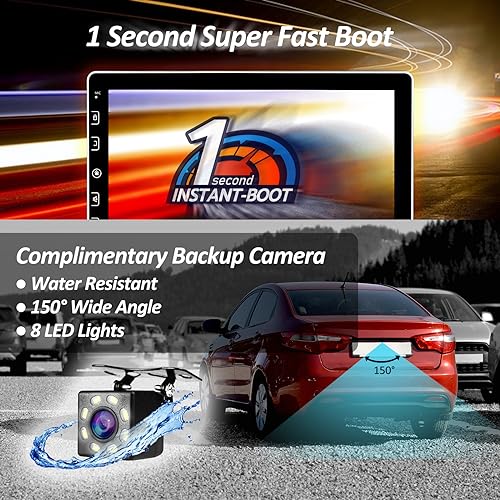 10" Touchscreen Car Stereo with Wireless Carplay/Android Auto