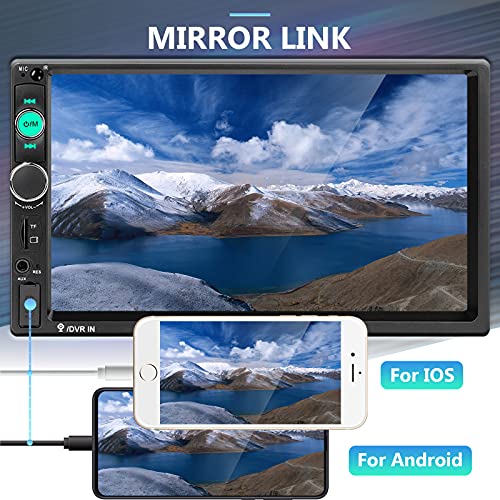 Podofo 2 Din Car Radio HD Bluetooth Player