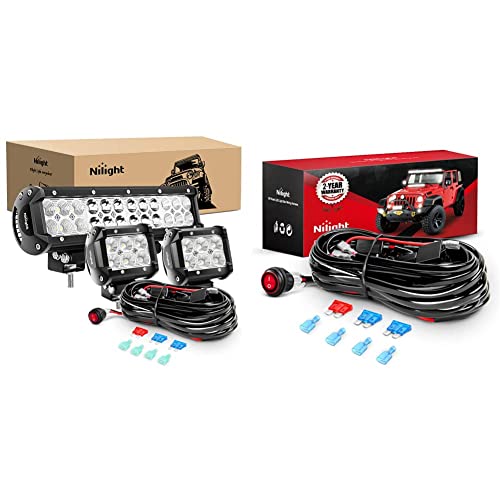 Nilight 12 Inch LED Combo Bar with Fog Lights