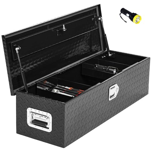 39" Heavy Duty Aluminum Truck Bed Toolbox with Sliding Shelf