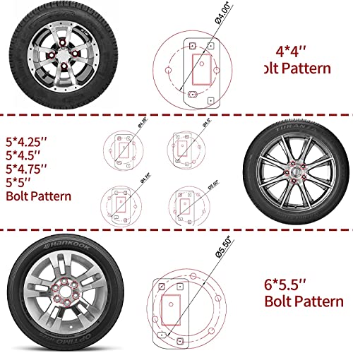 Heavy Duty Spare Tire Carrier for Trailers, Holds 160 Lbs
