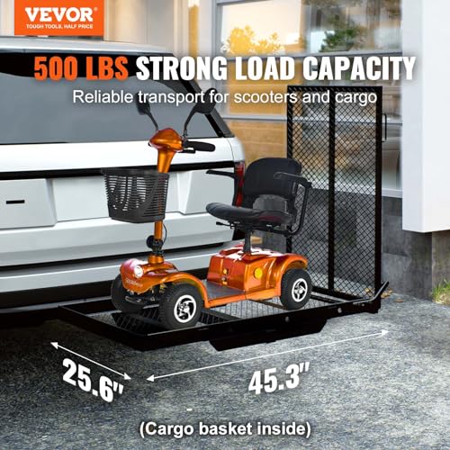 VEVOR Wheelchair Carrier with Folding Ramp, 500LBS Capacity