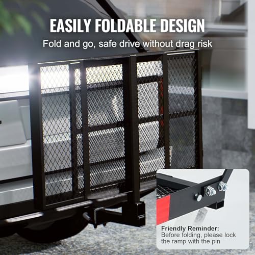 VEVOR Wheelchair Carrier with Folding Ramp, 500LBS Capacity