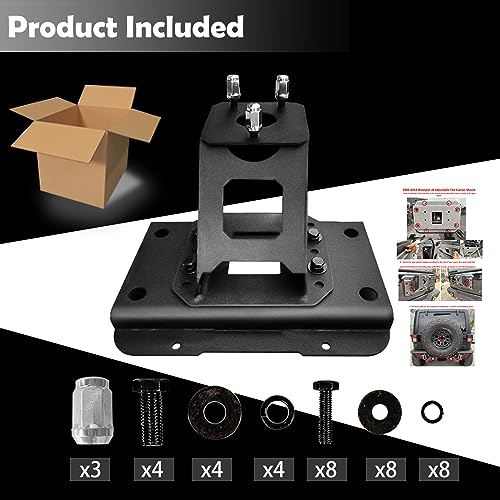 Adjustable Spare Tire Carrier for Jeep Wrangler JK/JKU