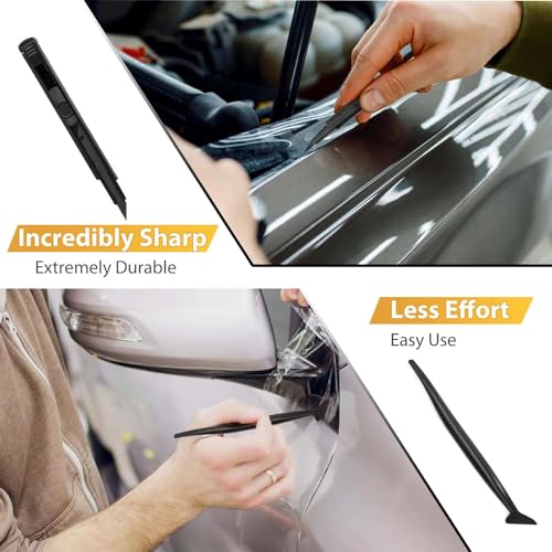 Professional Car Wrap Vinyl Tool Kit, Felt Squeegee, Utility Knife