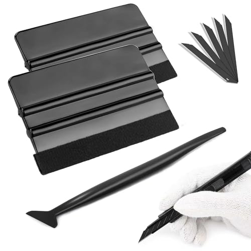 Professional Car Wrap Vinyl Tool Kit, Felt Squeegee, Utility Knife