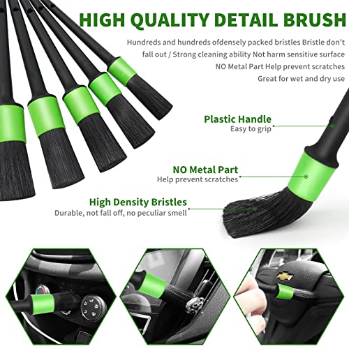 18-Piece Car Detailing Kit with Cleaning Brushes Set