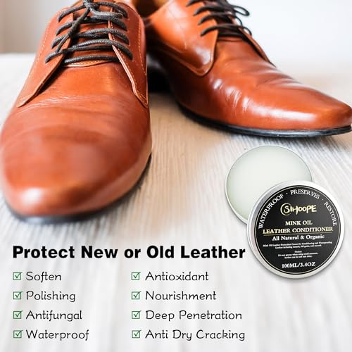 SIHOOPE Leather Conditioner Mink Oil Polish - 100ML/3.4OZ